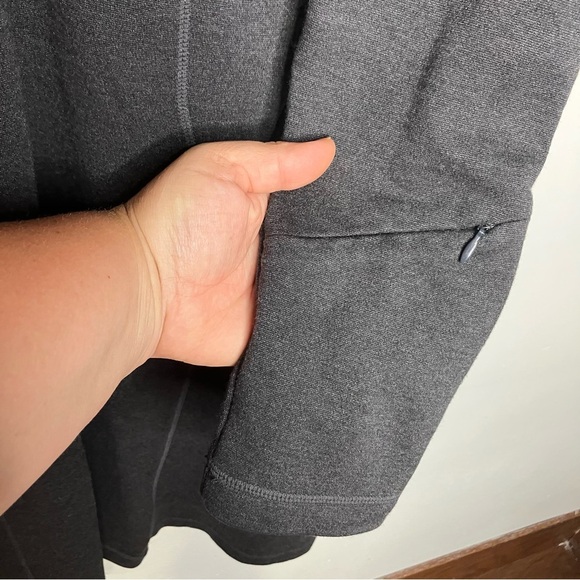 Athleta Cassidy half zip dark gray dress long sleeve women’s size large tall - Picture 4 of 10